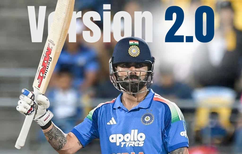 Virat Kohli Version 2.0 explosive batting shot during ODI match