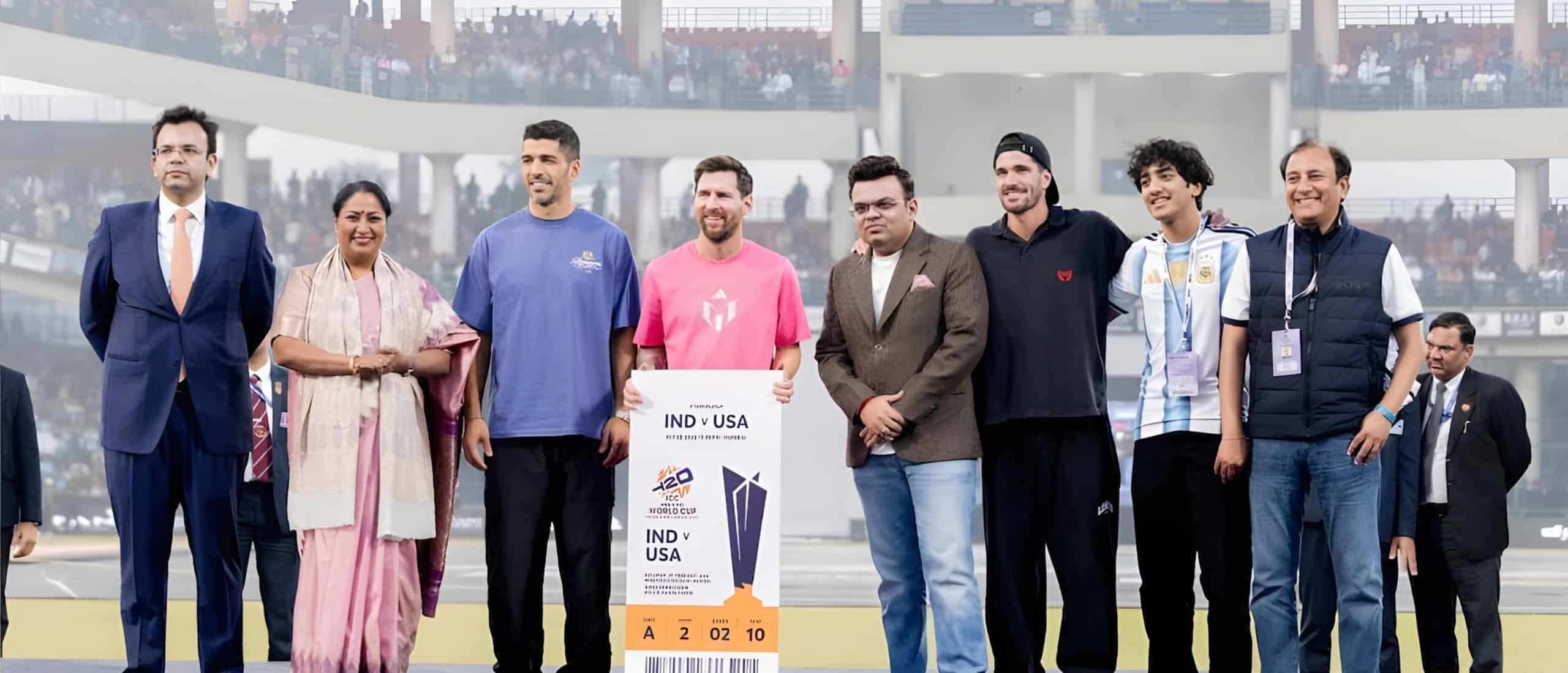 Lionel Messi Receives T20 World Cup Tickets During Amazing India Tour