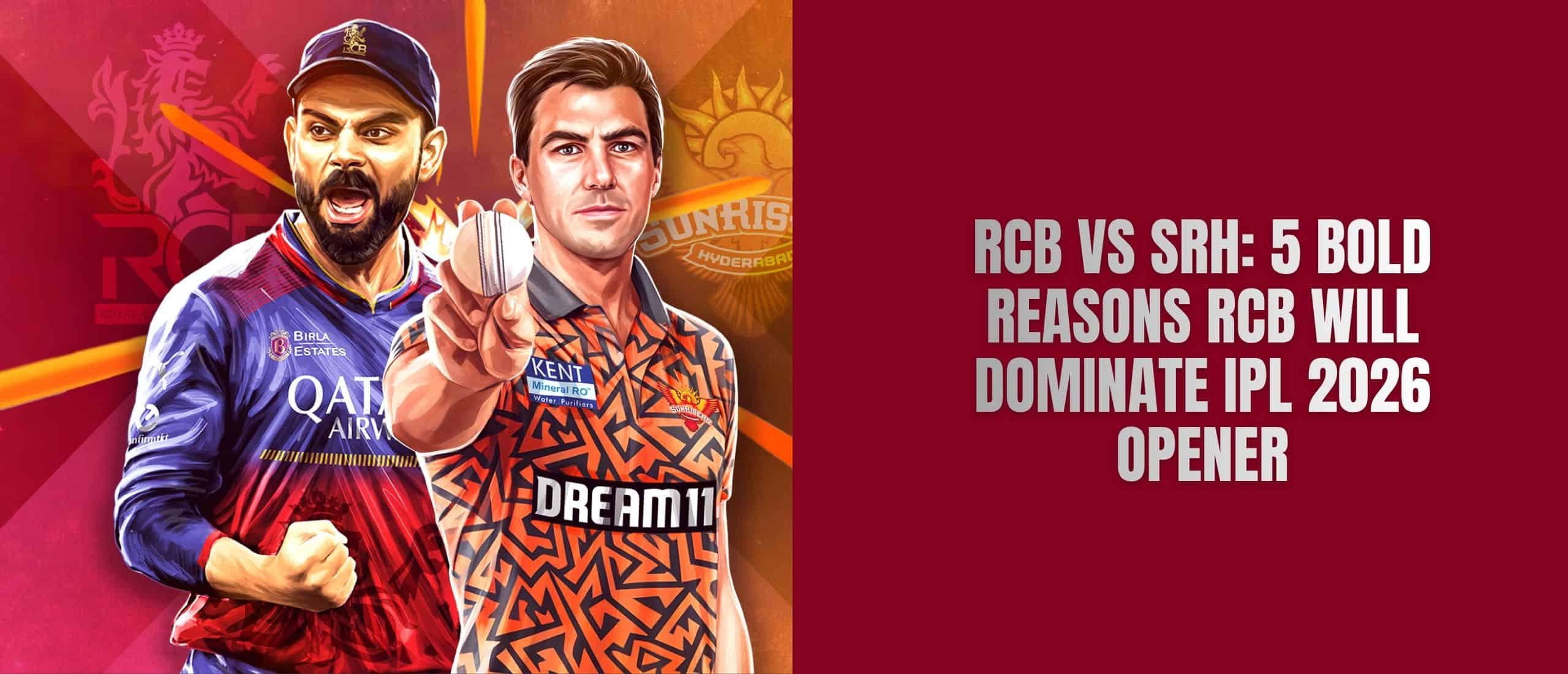 RCB vs SRH: 5 Bold Reasons RCB Will Dominate IPL 2026 Opener